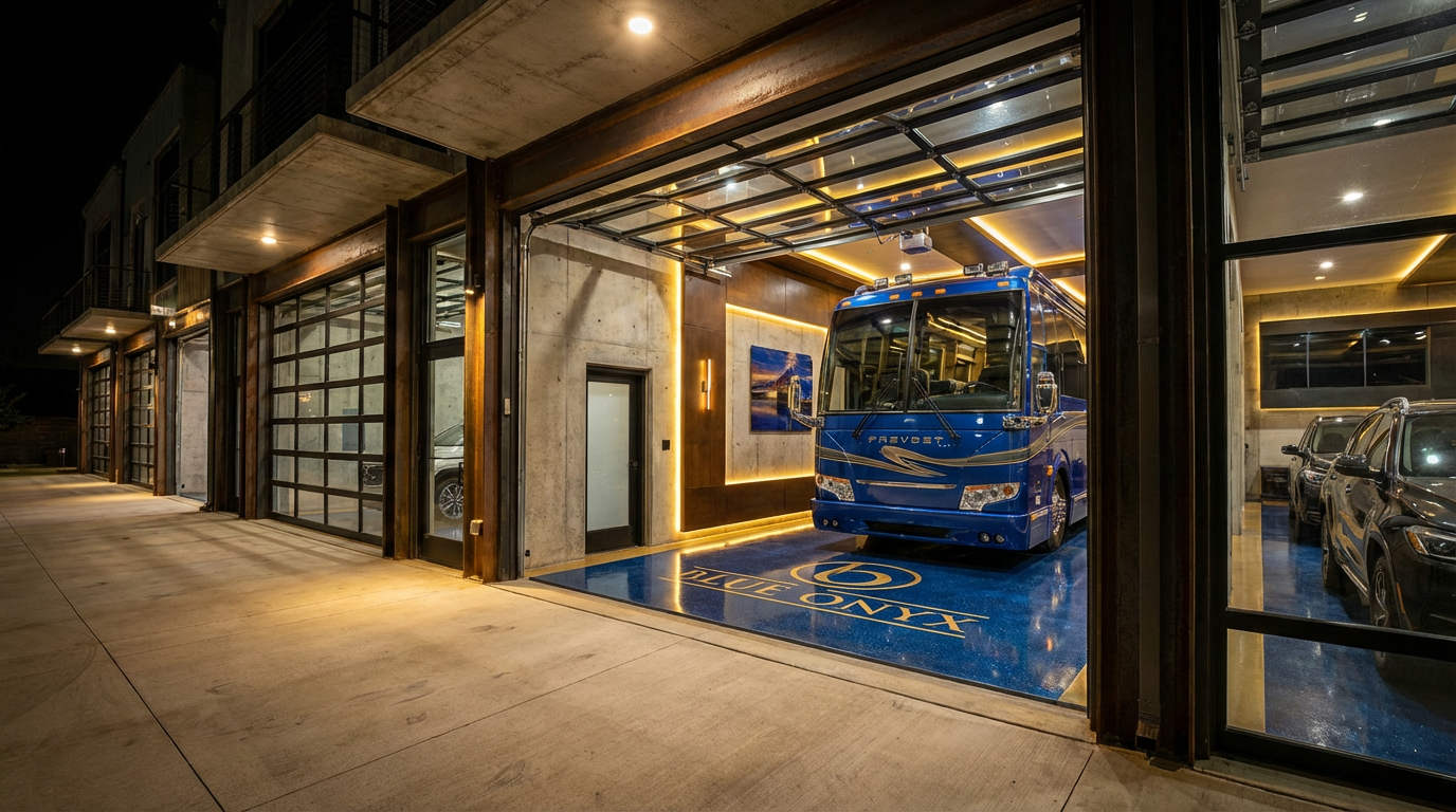 Exterior view of storage unit